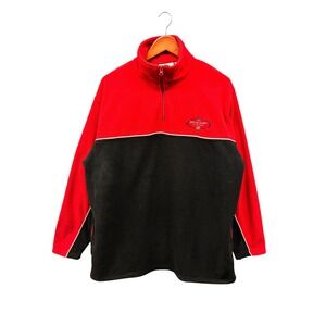 Team Caliber Office Depot Racing 99 NASCAR Fleece 1/4 Zip Men's XL Red Black